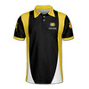 Custom Name Pickleball Thinking About Black Yellow 3D Men's Polo Shirt S-5XL