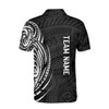 Custom Name Pickleball Olive Wreath Tribal Black White 3D Men's Polo Shirt S-5XL
