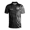 Custom Name Pickleball Olive Wreath Tribal Black White 3D Men's Polo Shirt S-5XL