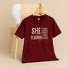 She Is Teacher Christian Bible Verse Shirt Back To School Gift Adult T Shirt S-5XL