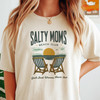 Chill Salty Moms Shirt Beach Club Summer Gift Adult T Shirt S-5XL