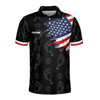 Custom Name Pickleball Paddle Wreath USA Black 3D Men's Polo Shirt S-5XL