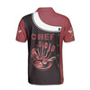 Custom Name Chef Kitchen Tools Fake Buttons Red Black 3D Men's Polo Shirt S-5XL