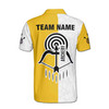 Custom Name Archery Bow Arrow Board White Yellow 3D Men's Polo Shirt S-5XL