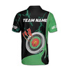 Custom Name Archery Bow Arrow Lightning Black Green 3D Men's Polo Shirt S-5XL