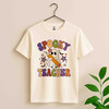 Preppy Spooky Teacher Retro Halloween Ghost Shirt Adult T Shirt S-5XL