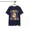 Preppy Spooky Teacher Retro Halloween Ghost Shirt Adult T Shirt S-5XL