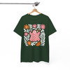 Boho Ghost Pink Halloween Floral Shirt Adult T Shirt S-5XL