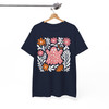 Boho Ghost Pink Halloween Floral Shirt Adult T Shirt S-5XL