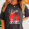 Livin The Dream Skull Retro Grunge Shirt Adult T Shirt S-5XL
