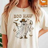Boo Haw Funny Cowboy Ghost Halloween Shirt Adult T Shirt S-5XL