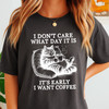 Cat Coffee Retro Meme Shirt Adult T Shirt S-5XL