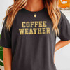 Retro Coffee Weather Glitter Design Shirt Adult T Shirt S-5XL
