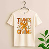 Coquette Bow Thanksgiving Cute Fall Shirt Adult T Shirt S-5XL