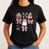 Pink Bow Coquette Halloween Pumpkin Shirt Adult T Shirt S-5XL