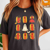 Cute Halloween Ghost Pumpkin Patchwork Shirt Adult T Shirt S-5XL