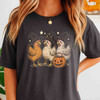 Pumpkin Chicken Fall Retro Halloween Shirt Adult T Shirt S-5XL