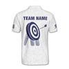 Custom Name Archery Bow Arrow Texas Flag White 3D Men's Polo Shirt S-5XL