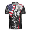 Custom Name Archery Arrow Board USA Grunge Black White 3D Men's Polo Shirt S-5XL