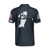 Custom Name Golf Player USA Flag Dark Blue 3D Men's Polo Shirt S-5XL