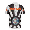 Custom Team Name Darts Skull Black Red 3D Men's Polo Shirt S-5XL