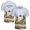 Custom Name Freemason Masonic Temple Scenary Sky Blue Sandy 3D Polo Shirt S-5XL