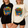 Welcome Back To School Trendy Watercolor Sweatshirt Adult Sweatshirt S-5XL
