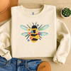 Cute Floral Bee Sweatshirt Honeybee Gift Adult S-5XL