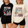 Boho Floral Teacher Lets Learn Sweatshirt Adult S-5XL