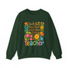 Retro Boho Floral Teacher Appreciation Sweatshirt Adult S-5XL