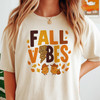 Fall Vibes Cheetah Pumpkin Thanksgiving Shirt Adult T Shirt S-5XL