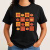 Retro Fall Pumpkins Shirt Vintage Checkered Autumn T-Shirt S-5XL