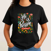 He Is Risen Shirt Floral Jesus Easter Faith T-Shirt S-5XL