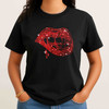 Vampire Lips Shirt Cute Halloween Gothic T-Shirt S-5XL