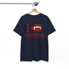 I Love Vampires Shirt Gothic Fang Lips T-Shirt S-5XL