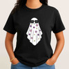 Floral Ghost Spooky Season Halloween Shirt Adult T-Shirt S-5XL