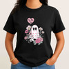 Cute Ghost Coffee Halloween Shirt Spooky Season Adult T-Shirt S-5XL