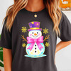 Snowman Womens Christmas Holiday Crewneck Shirt T-shirt S-5XL