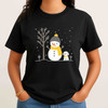 Snowman Christmas Shirt for Women Holiday T-shirt S-5XL