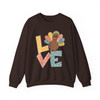 Love Turkey Cute Thanksgiving Sweatshirt Adult S-5XL