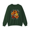 Retro Floral Pumpkin Halloween Sweatshirt Adult S-5XL