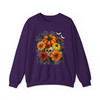 Retro Floral Pumpkin Halloween Sweatshirt Adult S-5XL