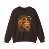 Retro Floral Pumpkin Halloween Sweatshirt Adult S-5XL