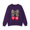 Trendy Checkered Coquette Bow Sweatshirt Adult S-5XL