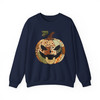 Retro Patchwork Halloween Pumpkin Sweatshirt Adult S-5XL