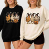 Pumpkin Chicken Retro Halloween Sweatshirt Adult S-5XL