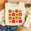 Retro Fall Pumpkins Shirt Vintage Checkered Autumn Sweatshirt S-5XL