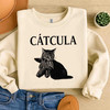 Cat Vampire Shirt Catcula Funny Goth Cat Sweatshirt S-5XL