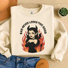 Bad Never Looked This Good Devil Girl Shirt Retro Gothic Sweatshirt S-5XL