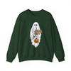 Floral Ghost Halloween Shirt Cute Spooky Fall Adult Sweatshirt S-5XL